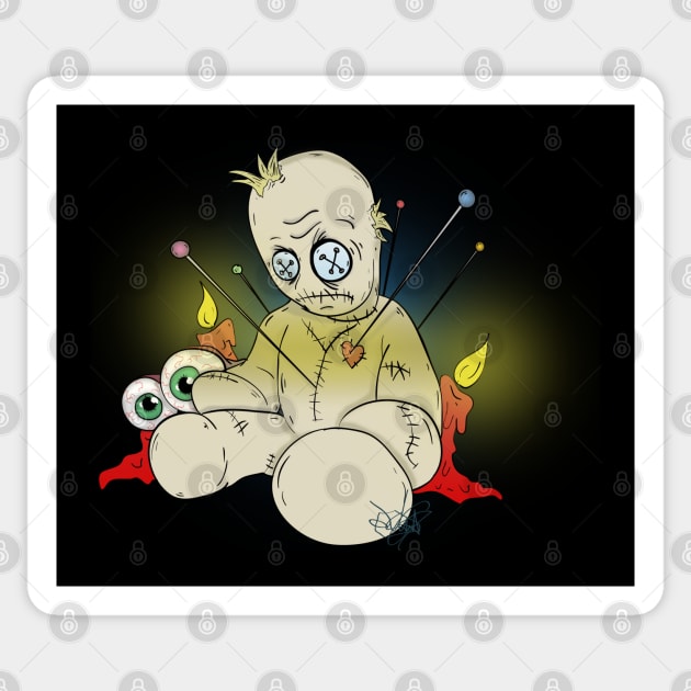 Voodoo Doll Sticker by schockgraphics